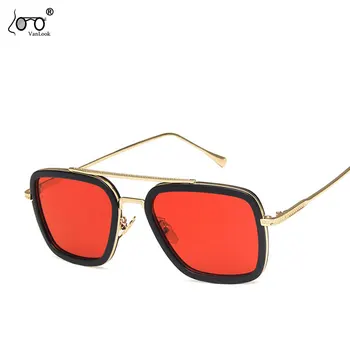 Мужские Солнцезащитные очки В Металлической Оправе в стиле Стимпанк, Популярные Модные Солнцезащитные Очки Для Мужчин, Солнцезащитные Очки Для Женщин 2020 VANLOOK