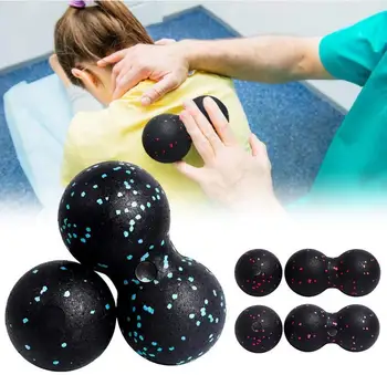 Арахисовый массажный мяч, набор фасционных мячей, двойной мяч для фитнеса по лакроссу, для физиотерапии, самостоятельного миофасциального высвобождения