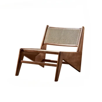 Северный Оуянтай, одноместный подержанный ротанговый стул из массива дерева, мебель для отдыха типа 
