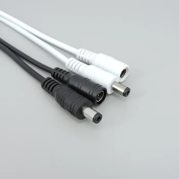 Штекер 5,5x2,1 белого цвета постоянного тока с разъемом для подключения кабеля постоянного тока для светодиодной ленты 3528 5050