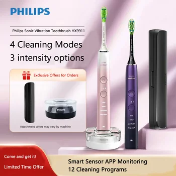 Электрическая зубная щетка Philips HX9911 Diamond Sonic Взрослым парам Рекомендует интеллектуальную очистку