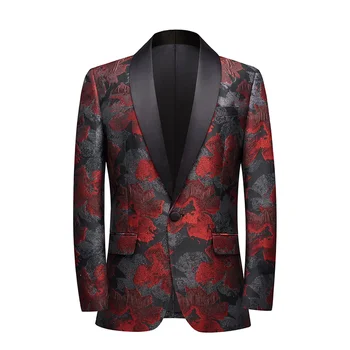 Весенне-осенний мужской однобортный пиджак 2023 года, модный повседневный костюм, вечернее платье, пальто