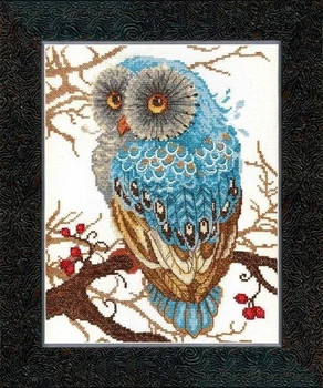 Синие птицы в лесу 31-37 наборы для вышивания, наборы для вышивания крестиком, хлопчатобумажный батист DIY homefun embroidery Shop6