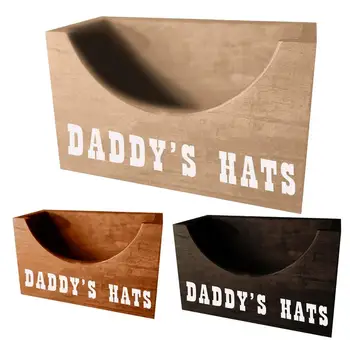 Деревянный держатель для бейсбольных кепок, стильная стойка для хранения шляп в деревенском стиле, идеальный подарок для мужчин, увлеченных головными уборами.