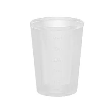 ADWE 10ШТ Пластиковых мерных стаканчиков, 50 мл, чашка для смешивания со шкалой для измерения жидкости для краски, Школьные лабораторные принадлежности для экспериментов.