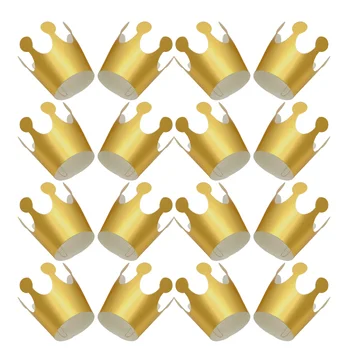20шт Складная Бумажная корона Корона на день рождения Шляпа Бумажные короны Короны на день рождения для малышей