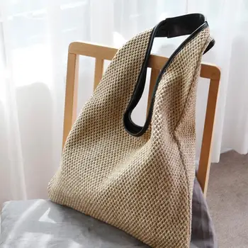 Пляжные сумки для женщин 2023, Женская сумка через плечо, тканая сумка во французском праздничном стиле, хозяйственная сумка, сумка-тоут, пляжная сумка из натуральной травы