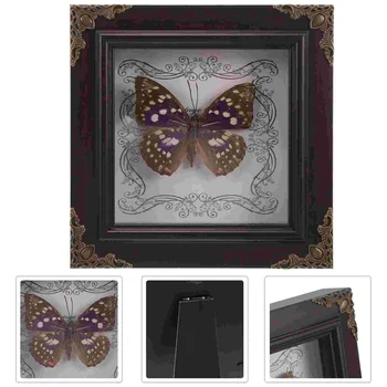 Подставка для образцов бабочек в деревянной рамке, декор в виде бабочки, украшение для рабочего стола