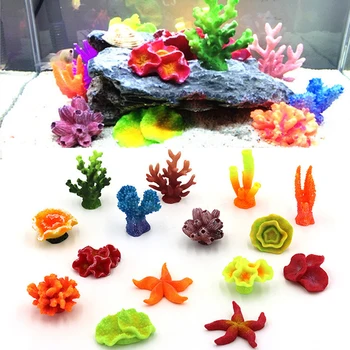 1 шт. Декоративный аквариум из смолы, искусственный Коралл, Милые Красочные Коралловые рыбки, Водный орнамент