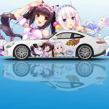 автомобильные наклейки anime NEKOPARA с боковой графикой, аксессуары для модификации автомобилей, наклейки для упаковки гоночных автомобилей ita, декоративные наклейки