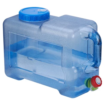 Контейнер для воды из пищевого пластика объемом 10-12 л, автомобильная канистра для кемпинга с краном, переносная ручка для хранения напитков на пикнике на открытом воздухе