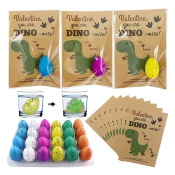 Карточка для Вылупления Яиц Динозавров, 24 Упаковки Игрушек Для Вылупления Динозавров, Растущие Яйца Динозавров, Которые вылупляются В Воде, Пасхальные Яйца Динозавров