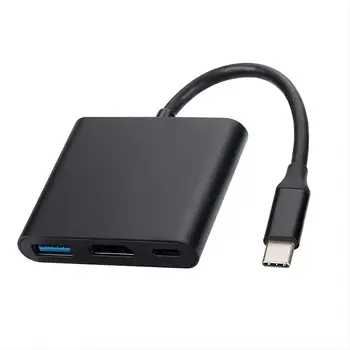 USB C 3.0 3 в 1 КОНЦЕНТРАТОР Type-c-HDMI-совместимая Док-станция USB 3.0 Для Зарядки 4K Адаптера-Разветвителя MacBook Air Pro Samsung