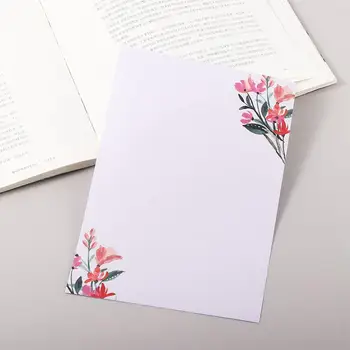 Школьные принадлежности Прекрасный блокнот для писем на День рождения Свадебный подарок Бумага для писем Писчая бумага Цветы конверт Поздравительная открытка