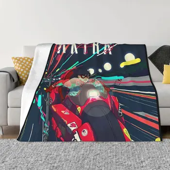 Фланелевое одеяло с рисунком аниме Akira, портативное домашнее покрывало Speed Blitzz