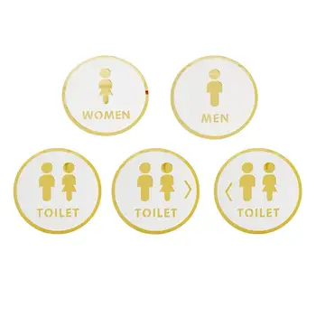 7,8-дюймовый Туалетный знак Акриловый Идентификационный знак туалета Символы ванной комнаты Аксессуары для торговых центров Удобная сборка