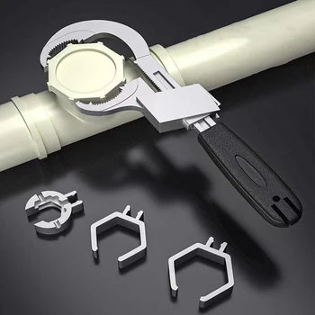 Универсальный регулируемый двусторонний ключ Z50 Многофункциональный ключ для ванны из алюминиевого сплава с открытым концом, инструмент для ремонта ванной комнаты