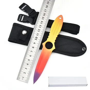 Стальной охотничий нож с фиксированным лезвием для мужчин, военные тактические ножи для игры CSGO, Походный нож для охоты и рыбалки на открытом воздухе