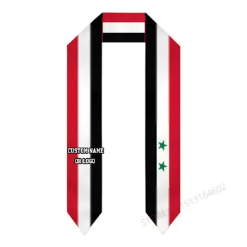Пользовательское название или логотип Выпускной палантин с флагом Сирии Международный класс обучения за границей 2023 года Шаль