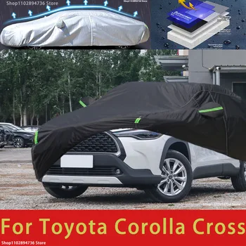 Для Toyota Corolla Подходят автомобильные чехлы для наружной защиты от снега, солнцезащитный козырек, водонепроницаемый Пылезащитный Внешний черный автомобильный чехол