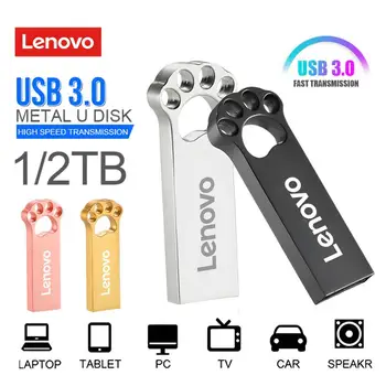 Lenovo Usb Флэш-накопители 2 ТБ Драйвер Ручки USB 3,0 Флешка 1 ТБ флешка Usb-Накопитель Memorias Usb Для ПК / Ноутбука Подарочная Ручка Usb-диск
