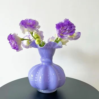 Французская ваза высокого класса с чувством ниши, антикварная цветочная композиция Fenton, рисунок тыквы, высококачественное гидропонное цветочное украшение