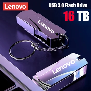 Lenovo Metal 2 ТБ USB-диск Флэш-накопитель USB 3.0 Высокоскоростная Передача Файлов 16 ТБ 8 ТБ Сверхбольшой Емкости Водонепроницаемый Механический Стиль