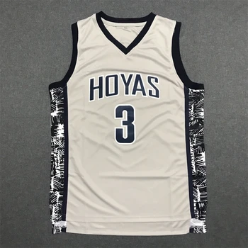 Баскетбольная Майка Oversize Men Legend 3 Iverson Georgetown Hoyas Athletic Спортивная Женская Вышивка High Street Hip Hop Спортивная Одежда