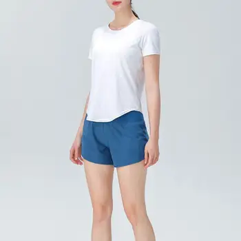 Простые шорты для йоги, впитывающие пот, моющиеся женские мини-шорты, спортивные шорты для бега, не выцветающие шорты для бега для женщин