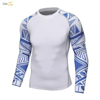 Мужские Компрессионные Плавательные Рубашки С Длинным Рукавом UPF 50 + UV Защита От Солнца, Защита От Сыпи, Быстросохнущее Соединение, Спортивные Купальники, Купальник