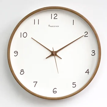 Новые современные простые часы, настенные часы из массива дерева, креативность в гостиной, Бесшумный свет, Роскошные часы в скандинавском стиле, модели домашних часов