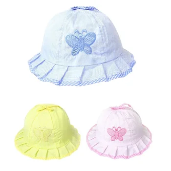 1 шт. Детская шапочка для девочек, Волшебная Обратимая шапочка-ведро для младенцев от 3 до 12 месяцев, солнцезащитные шляпы для девочек, летние Цветочные шляпы в стиле банта