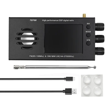 1 комплект Цифрового радиоприемника TEF6686 DSP FM (65-108 МГц) и SW/MW/LW (144-27000 кГц) С аккумулятором 3,2-дюймовый ЖК-экран из алюминиевого сплава