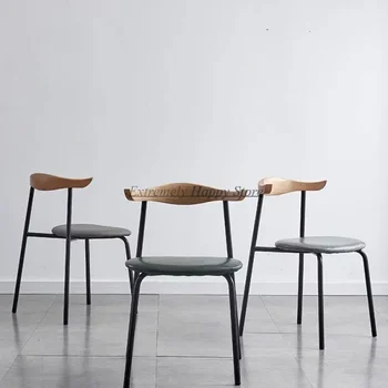 Кухонный обеденный стул Минималистичный Удобный Обеденный стул в скандинавском стиле с мягкой обивкой Роскошная мебель для библиотеки Silla Comedor