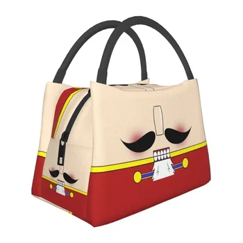 Забавная маска щелкунчика, термоизолированные сумки для ланча, женская портативная сумка для ланча для пикника на открытом воздухе, коробка для хранения еды