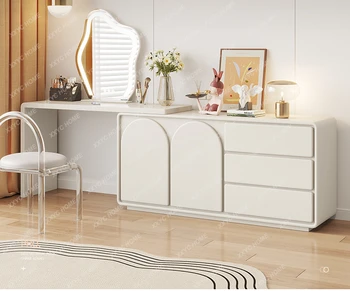 Комод, встроенный угловой письменный стол из массива дерева, спальня, простой современный дизайн, высокое качество
