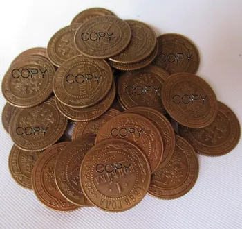 РОССИЯ, полный набор из 34 штук монет номиналом 1 копейка 1867-1894 годов, копии медных монет Александра II и III