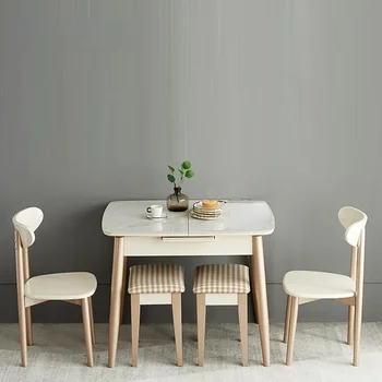Кухонный стол, обеденный стол для дома, выдвижной стул из каменной плиты для небольшой квартиры, Комбинированная Многофункциональная мебель