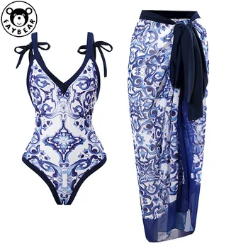 Девушки 2023 Новый купальный костюм из двух частей, юбка-Монокини, женские купальники, летнее пляжное платье с антибликовым покрытием, ползунки для плавания
