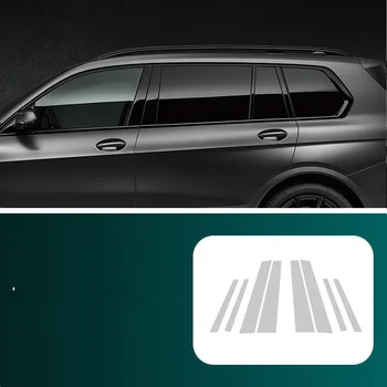 Для BMW X6 X7 2019-2023 Прозрачная защитная пленка из ТПУ для наружных окон BC наклейка для отделки центральной стойки автомобиля автомобильные аксессуары