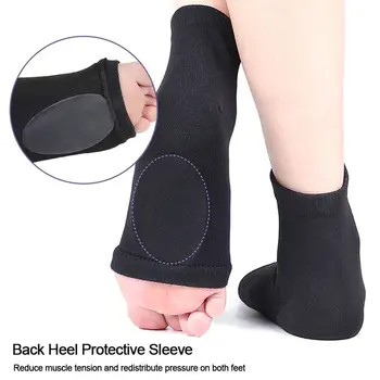 Рукав для поддержки свода стопы при подошвенном фасциите, гелевые защитные носки, Пяточная накладка, защитный рукав для задней части пятки, протекторы для пятки