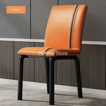 Расслабляющие обеденные стулья в скандинавском стиле, роскошный минималистичный креативный обеденный стул, комод, подушка для спинки, мебель Silla Comedor WZ50DC