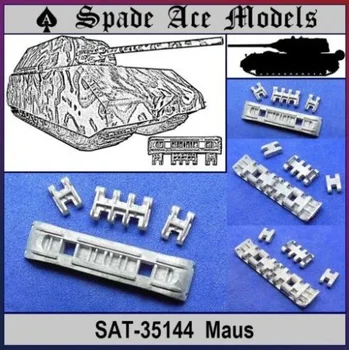 Набор Деталей Гусеничных Звеньев Spade Ace Models SAT-35144 в Масштабе 1/35 Германия Maus Heavt Tank Из Белого Металла