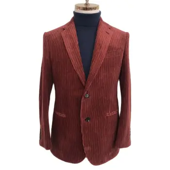 Вельветовая теплая мужская куртка, жилет, верхняя одежда классического кроя, модный дизайн, осенняя мужская одежда/Повседневный уличный мужской костюм на заказ
