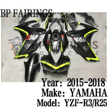 НОВЫЙ Комплект обтекателей ABS Подходит для YAMAHA YZF R3 2015 2016 2017 2018 Кузов YZF-R25 15 16 17 18 комплект Матовый Черный Зеленый