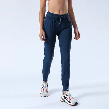 Спортивные повседневные брюки Lulu Женские леггинсы для йоги и тренажерного зала, тренировочные брюки для бега трусцой с карманами, для занятий спортом и физических упражнений