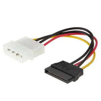 Serial ATA SATA 4-контактный IDE Molex на 1/2/3 15-контактного кабеля адаптера питания жесткого диска Горячая акция по всему миру