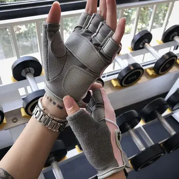 Летние перчатки для фитнеса на полпальца для мужчин и женщин, перчатки для занятий в тренажерном зале для поднятия тяжестей, Оборудование для подтягиваний, Тренажеры с подушечкой