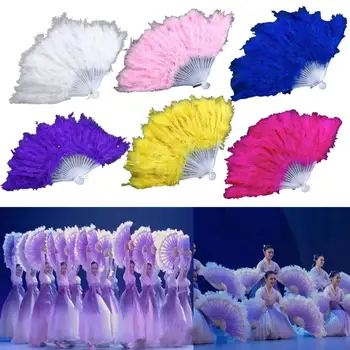 Уникальный танцевальный вентилятор, плавное открытие/закрытие реквизита для шоу, Элегантный односторонний танцевальный ручной вентилятор в китайском стиле