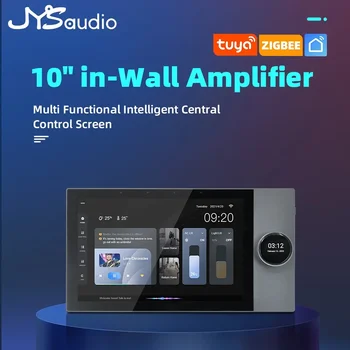 Wi-Fi Bluetooth TUYA 10-дюймовый Настенный усилитель Android, Поддержка аудиосистемы домашнего кинотеатра ZIGBEE RS485 Smart Audio Center Для жилых помещений